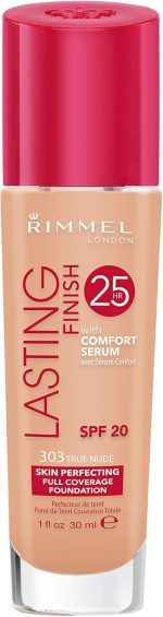 ⁦Rimmel London, Lasting Finish 25 Hour Foundation, True Nude, 30 ml⁩ - الصورة ⁦2⁩