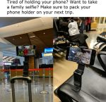 ⁦Universal Airplane Phone Stand Holder, Maproti Travel Essentials Phone Mount for Desk with 360 Degree Rotation, Handsfree Travel Must Haves Phone Clip, Flexible Accessories for Flying⁩ - الصورة ⁦4⁩