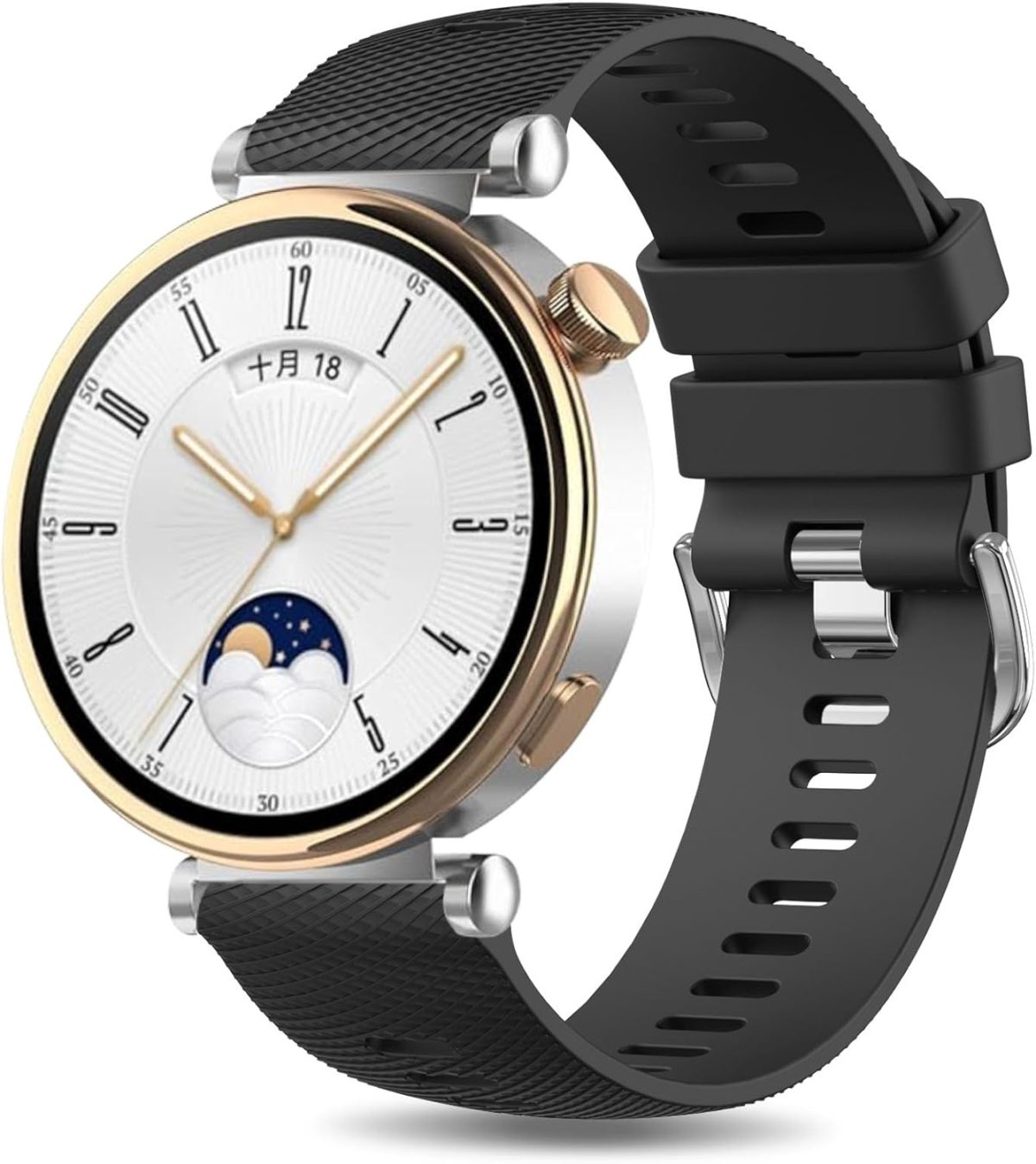 Silicone Band for Huawei Watch GT4/5 41mm Strap,18mm New Soft Silicone Loop Strap for Huawei GT4 /5 41mm Huawei GT 5 pro 42mm Women Men