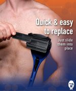 ⁦BAKblade 2.0 Refill Cartridges - Back Hair & Body Shaver Refill Replacement Cartridges. 4ââ‚¬Â Extra-Wide Wet or Dry Disposable Razor Blades (6-Pack)⁩ - الصورة ⁦4⁩