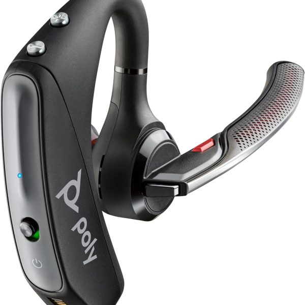 Plantronics - Voyager 5200 (Poly) - Bluetooth Over-the-Ear (Monaural) Headset - Compatible to connect to Cell Phones - Noise Canceling