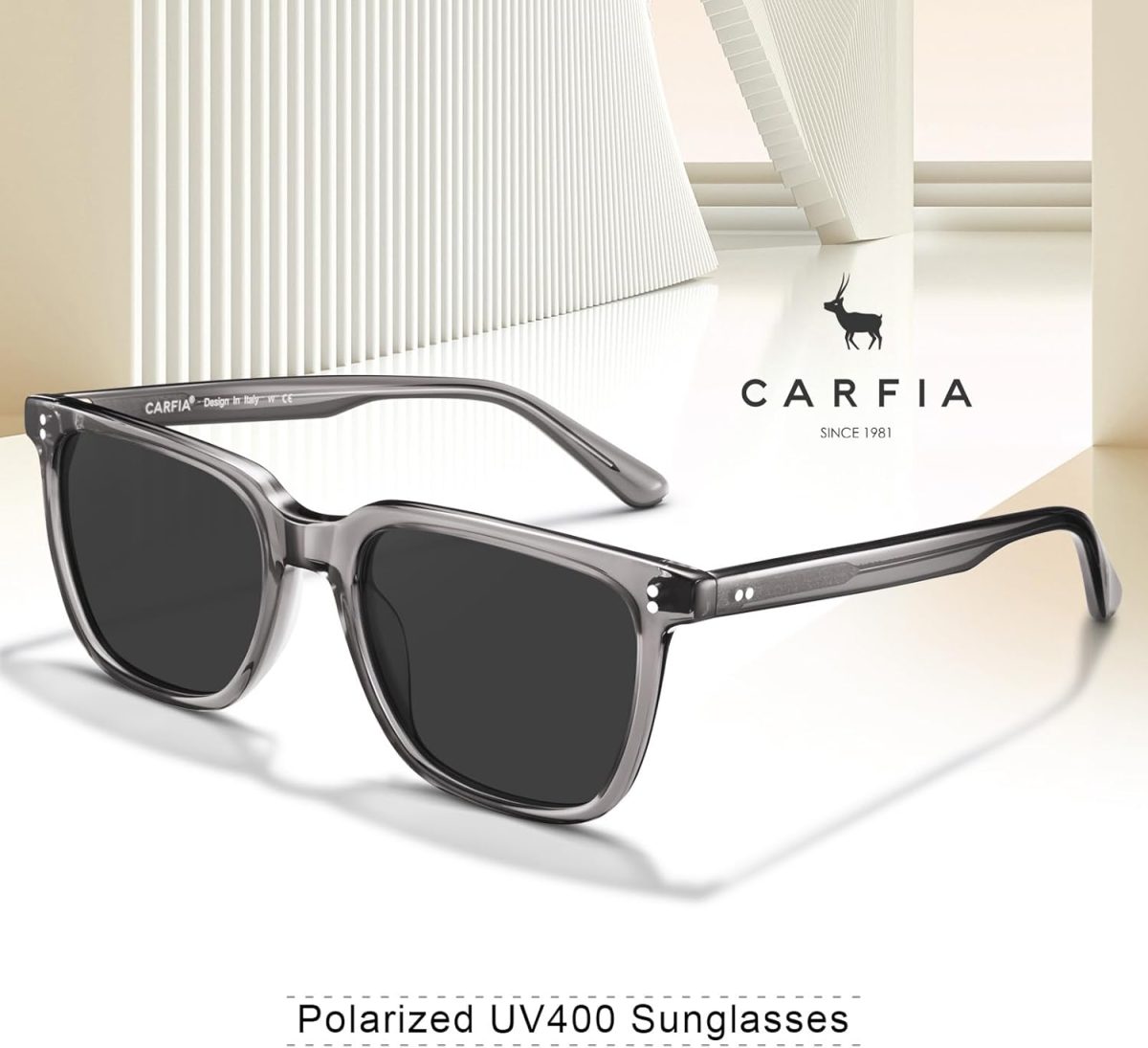 ⁦CARFIA Polarized Men's Sunglasses UV400 Protection for Driving Fishing Hiking Golf Outdoor Sport Glasses⁩ - الصورة ⁦2⁩