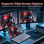 ⁦15.6" FHD Gaming Laptop with AMD Ryzen 9 6900HX (8/16, Up to 4.9GHz), 32GB DDR5 RAM, 1TB NVMe SSD Windows 11 Pro Laptops, Backlit KB, Privacy Camera, USB-C, Fingerprint Reader, High-Performance⁩ - الصورة ⁦5⁩