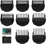 CR8GR8 Body Trimmer Guards,Guides Fit for Manspot Groin Hair Trimmer for Men,8pcs Clipper guards Set Fit for Meridian Ball Timmer,0.02inch to 0.5Inch(0.5mm-12mm) Black