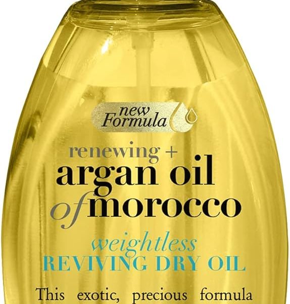 OGX, Hair Oil, Renewing+ Argan Oil of Morocco, Weightless Reviving Dry Oil, Spray, New Formula, 118ml
