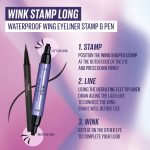⁦Kaja Winged Eyeliner Set - Wink Stamp Long | with Avocado Extract, Double-ended Wing, Smudge-Proof, Waterproof, Eye Irritation Tested, Long Lasting Pencil, Colorstay, Matte Finish, Cat Eye Look⁩ - الصورة ⁦3⁩