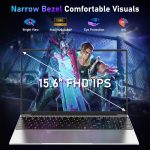 ⁦NAIKLULU Gaming Laptop,15.6 Inch Laptop Computer,32GB RAM 1TB SSD,AMD Ryzen 5 7430U 6C/12T Processor(up to 4.3Ghz),AMD Radeon Graphics,15.6”FHD 1920 * 1080 Display,WiFi 5,BT5.0,Backlit Keyboard⁩ - الصورة ⁦5⁩
