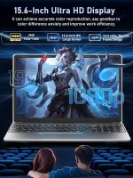 ⁦2025 15.6" FHD IPS Business Laptop, Laptop with Alder Lake N95(Up to 3.4GHz),15.6-inch UHD IPS Display 16GB RAM 512GB NVMe SSD Win 11 Pro,5800mAh Battery,WiFi 5, Backlit KB,Fingerprint Sensor (Silver)⁩ - الصورة ⁦2⁩