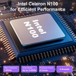 ⁦2025 Laptop 17 17.3 Inch HD+ for Students and Business, 16GB DDR5 RAM, 1TB SSD, Intel 4-Core N100(Beat to i3-1115G4, Up to 3.4GHz), Backlit Keyboard, Fingerprint, Type-C, MS Office, Windows 11 Pro⁩ - الصورة ⁦3⁩