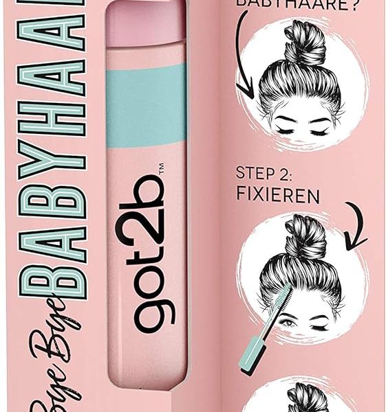 got2b Bye Bye Bye Baby Hair Mascara Brush (16 ml), Baby Hair Fixing Brush Gives a Shiny Finish, Feather-Light and Non-Greasy, Also for on the Go