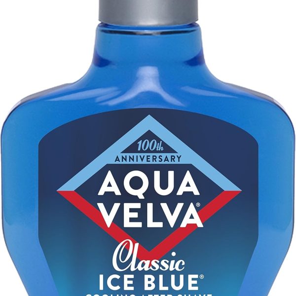 Aqua Velva After Shave, Classic Ice Blue, Soothes, Cools, and Refreshes Skin, 3.5 Ounce