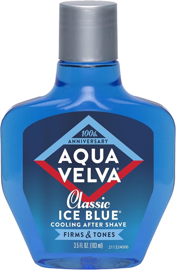 Aqua Velva After Shave, Classic Ice Blue, Soothes, Cools, and Refreshes Skin, 3.5 Ounce