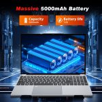 ⁦15.6 Inch Laptop, Laptops 16GB 512GB SSD, Laptop Computer N5095, Gaming Laptop, Traditional Laptop Computers 180 Angle Opening, Lap top Fingerprint Unlock Backlit Keyboard, 1920X1080 FHD IPS MINI-HDMI⁩ - الصورة ⁦6⁩