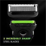 ⁦Gillette Labs Men's Razor + 1 Razor Blade Refill, with Exfoliating Bar, Includes Premium Magnetic Stand⁩ - الصورة ⁦5⁩