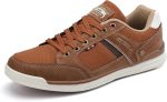 Arrigo Bello Sneakers Shoes for Men Casual Lace Up lightweight Sneaker Comfortable Leather Trainers Size 41-46