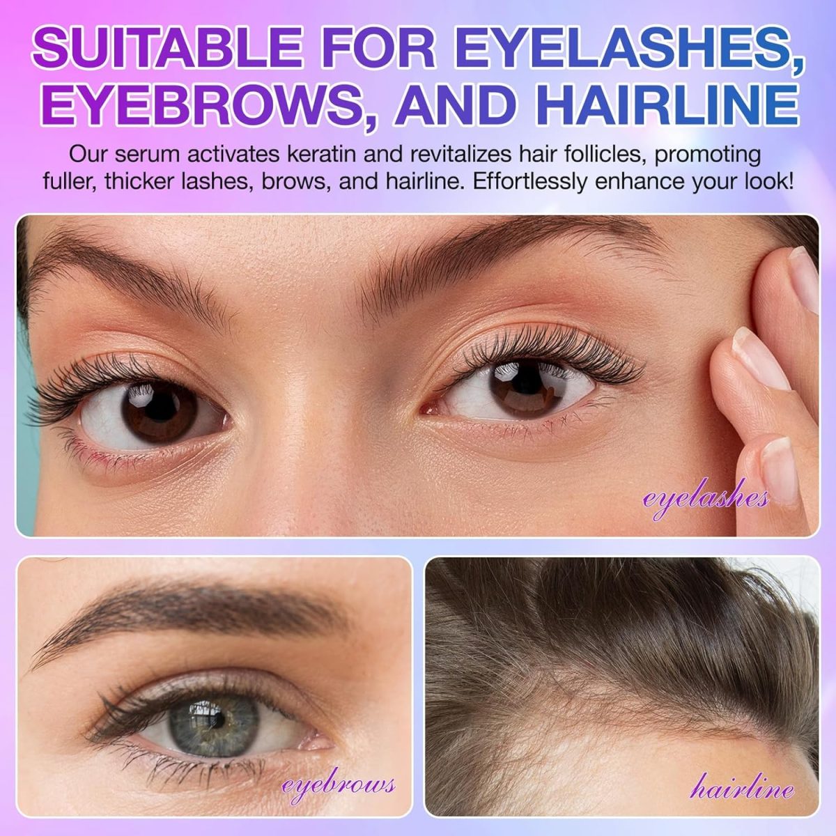 ⁦Lash Serum for Rapid Eyelash Growth, Azonee Eyelash Enhancing Serum for Thicker, Fuller, and Longer Lashes, Boost Lash Volume & Thickness, 5ml⁩ - الصورة ⁦7⁩