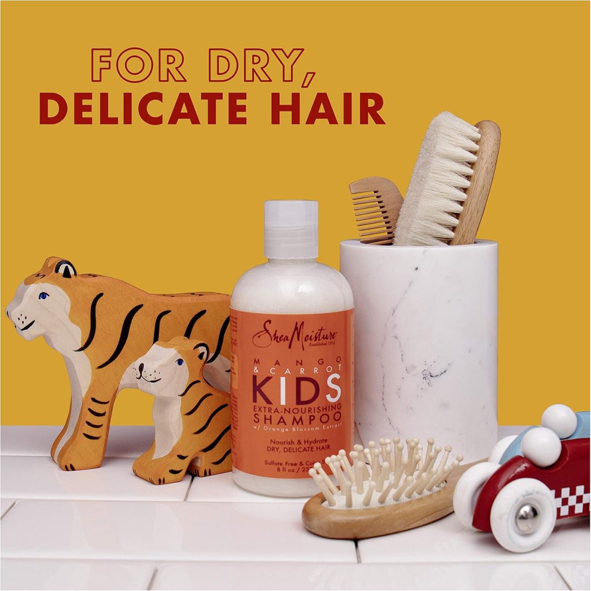⁦Shea Moisture Mango & Carrot Kids Extra Nourishing Shampoo, 8oz⁩ - الصورة ⁦5⁩