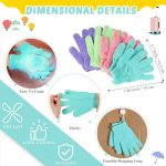 ⁦Hepiide [Upgrade]12Pcs Shower Gloves Body Exfoliating Wash Gloves Set, 4 Body Scrubber Nylon Back Washer, 8 Pcs Scrub mitts for Women Men Skin Stretchable Pull Strap Washcloth (Multi)⁩ - الصورة ⁦4⁩
