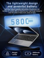 ⁦2025 15.6" FHD IPS Business Laptop, Laptop with Alder Lake N95(Up to 3.4GHz),15.6-inch UHD IPS Display 16GB RAM 512GB NVMe SSD Win 11 Pro,5800mAh Battery,WiFi 5, Backlit KB,Fingerprint Sensor (Silver)⁩ - الصورة ⁦6⁩