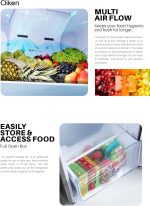 ⁦CLIKON REFRIGERATOR NO FROST 325L, 11.4 Cubic feet Referigator,FREEZER 2.5 cubic feet, 8.9 Cubic feet Referigator CK6043, WITH 2 YEARS WARRANTY⁩ - الصورة ⁦8⁩