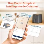 ⁦COSORI Smart Air Fryer Oven Dual Blaze 6.4L, Double Heating Elements, Cookbook, No Shaking & No Preheating, APP Control, 12 Functions, Air Fry, Roast, Bake, Reheat, Dishwasher Safe⁩ - الصورة ⁦5⁩