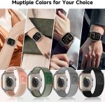 ⁦EURCRBU Compatible with Apple Watch strap 42mm 44mm 45mm 49mm band, soft nylon woven Velcro adjustable sports strap, suitable for Watch Ultra/Ultra 2 series 9 8 7 6 5 4 3 2 1 SE⁩ - الصورة ⁦7⁩