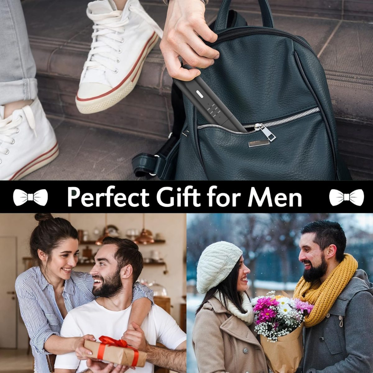 ⁦Beard Straightener for Men, Anti-Scald Heated Beard Brush, Portable Cordless Hair Straightener, Electric Hot Comb 3 Temp Settings, Ionic Mini Straightener for Home and Travel⁩ - الصورة ⁦8⁩