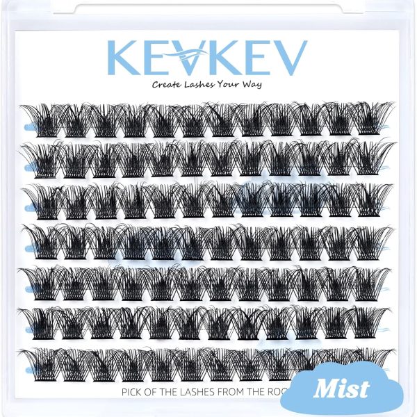 KevKev Lash Clusters 84 Pcs Cluster Lashes Eyelash Clusters DIY Cluster Eyelash Extensions Individual Lashes Soft and Comfortable (Mist,C-12mm)