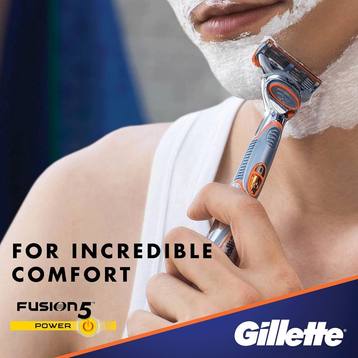 ⁦Gillette Fusion5 Power Men's Razor Blade Refills, 8 Count⁩ - الصورة ⁦3⁩