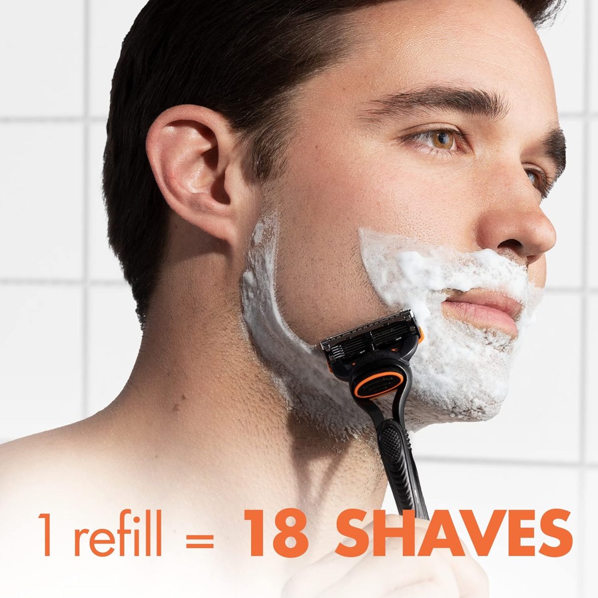 ⁦Gillette Fusion5 Razor for Men, Handle + 1 Razor Blade Refill⁩ - الصورة ⁦3⁩