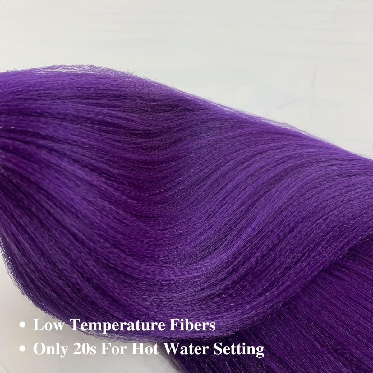 ⁦Gozill Braiding Hair Pre stretched Purple 30 inch Prestretched Braiding Hair Ez Braid Hypoallergenic Colored Braiding Hair Extensions Long⁩ - الصورة ⁦7⁩