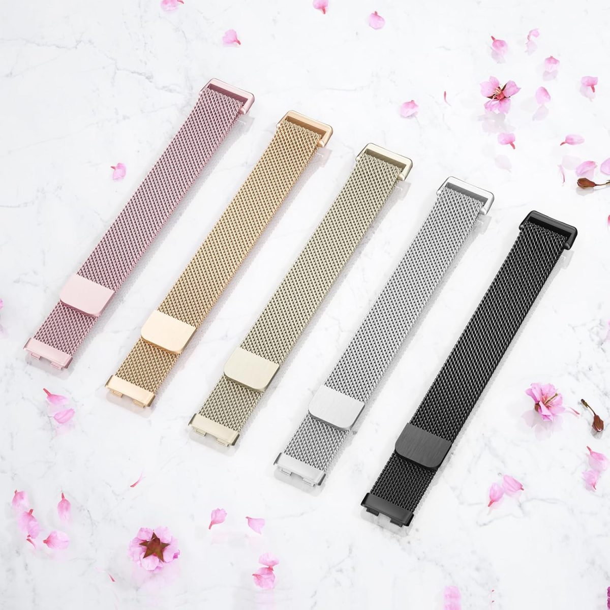 ⁦Metal Strap for Huawei Band 9/Huawei Band 8 Strap, Adjustable Stainless Steel Strap with Magnetic Buckle for Huawei Band 9/8 Band Women Men⁩ - الصورة ⁦7⁩