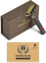 ⁦VIKINGS BLADE Adjustable Double Edge Safety Razor, The Emperor MEIJI by , Short & Fat Handle, Solid Brass, Butterfly Twist-To-Open, Eco Friendly, Luxury Case. Smooth, Close, Clean Shaving Razor⁩ - الصورة ⁦3⁩