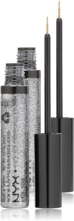 NYX Professional Makeup Liquid Crystal Liner, Crystal Gunmetal, 0.17 Ounce