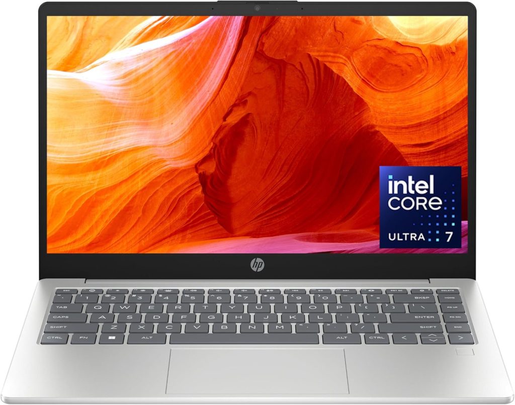 HP Laptop 14-ep1003ne, Intel Core Ultra 7-155H, 14" FHD Display, 16GB DDR5 RAM, 1TB SSD, Integrated Intel® Arc™ Graphics, Eng/Ar KB, Win 11, Natural Silver [B13Y4EA]