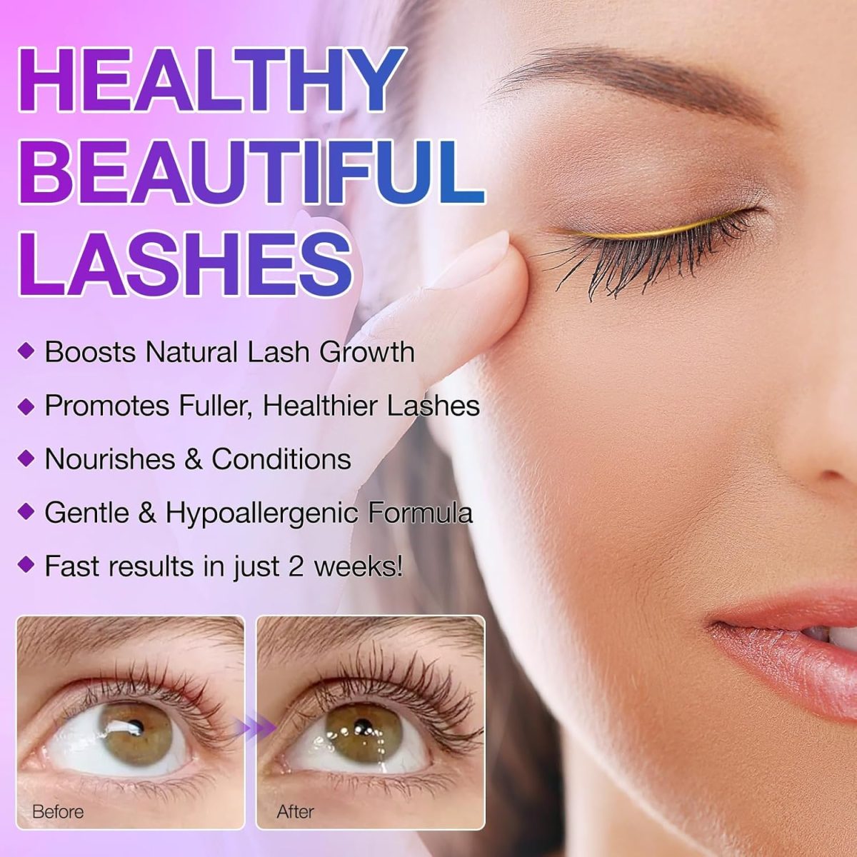 ⁦Lash Serum for Rapid Eyelash Growth, Azonee Eyelash Enhancing Serum for Thicker, Fuller, and Longer Lashes, Boost Lash Volume & Thickness, 5ml⁩ - الصورة ⁦5⁩