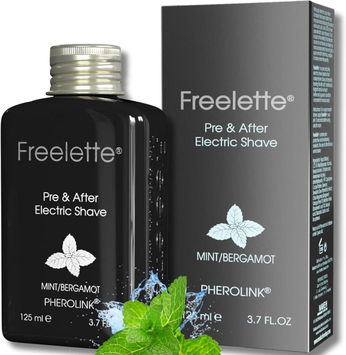Electric Pre-Shave and Aftershave Lotion Cream - Ideal for a Close Shave - Smooth and Irritation-Free Balm Freelette (125 ml (Pack of 1), Mint/Bergamote)