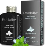Electric Pre-Shave and Aftershave Lotion Cream - Ideal for a Close Shave - Smooth and Irritation-Free Balm Freelette (125 ml (Pack of 1), Mint/Bergamote)