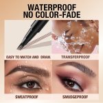 ⁦Excefore Brown Eyebrow Pen, 2 Pcs Brown Eyebrow Pencil With 4 Micro-Fork Tipm,Natural Stereoscopic Long-Lasting, Waterproof, Non-Fadin, Creates Natural Looking Brows Effortlessly, for All Brow Shapes⁩ - الصورة ⁦8⁩