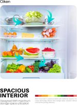 ⁦CLIKON REFRIGERATOR NO FROST 325L, 11.4 Cubic feet Referigator,FREEZER 2.5 cubic feet, 8.9 Cubic feet Referigator CK6043, WITH 2 YEARS WARRANTY⁩ - الصورة ⁦6⁩