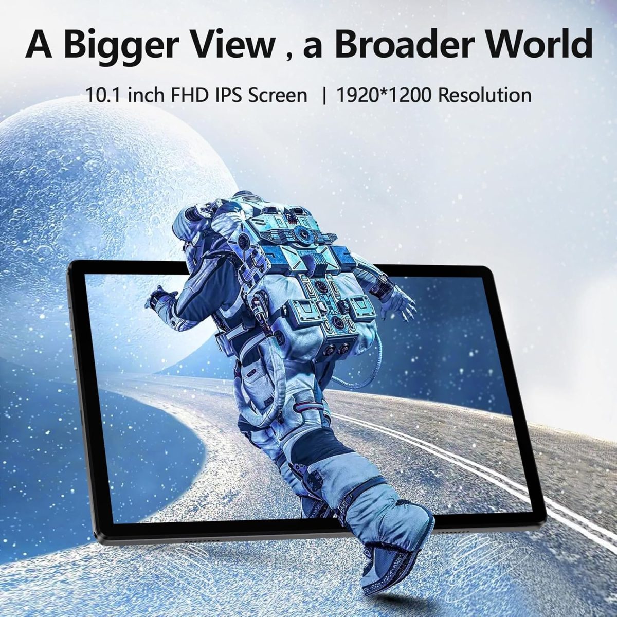⁦Kinstone 10.1 Inch Android Gaming Tablet, 8GB RAM 256GB ROM, Octa-Core 2.0GHz, FHD 1920x1200 IPS Screen, 6000mAh Battery, Blueteeth 5.0 & Dual WiFi, 13MP Camera, Metal Body, GMS Certified, Arabic⁩ - الصورة ⁦4⁩