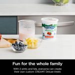 ⁦Ninja XSKPNTLTD2 CREAMi Deluxe Pints and Lids 2 Pack, Compatible with NC500 Series Ninja Creami Deluxe ice Cream Makers, BPA-Free & Dishwasher Safe, Coral & Yellow Lids⁩ - الصورة ⁦5⁩