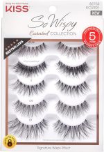 KISS So Wispy Curated Collection of Bestselling False Eyelash Styles Multipack, Volume & Curl, Lash Extensions Look, Signature Wispy Effect, Cruelty Free, Reusable, Contact Lens Friendly, 5-Pair