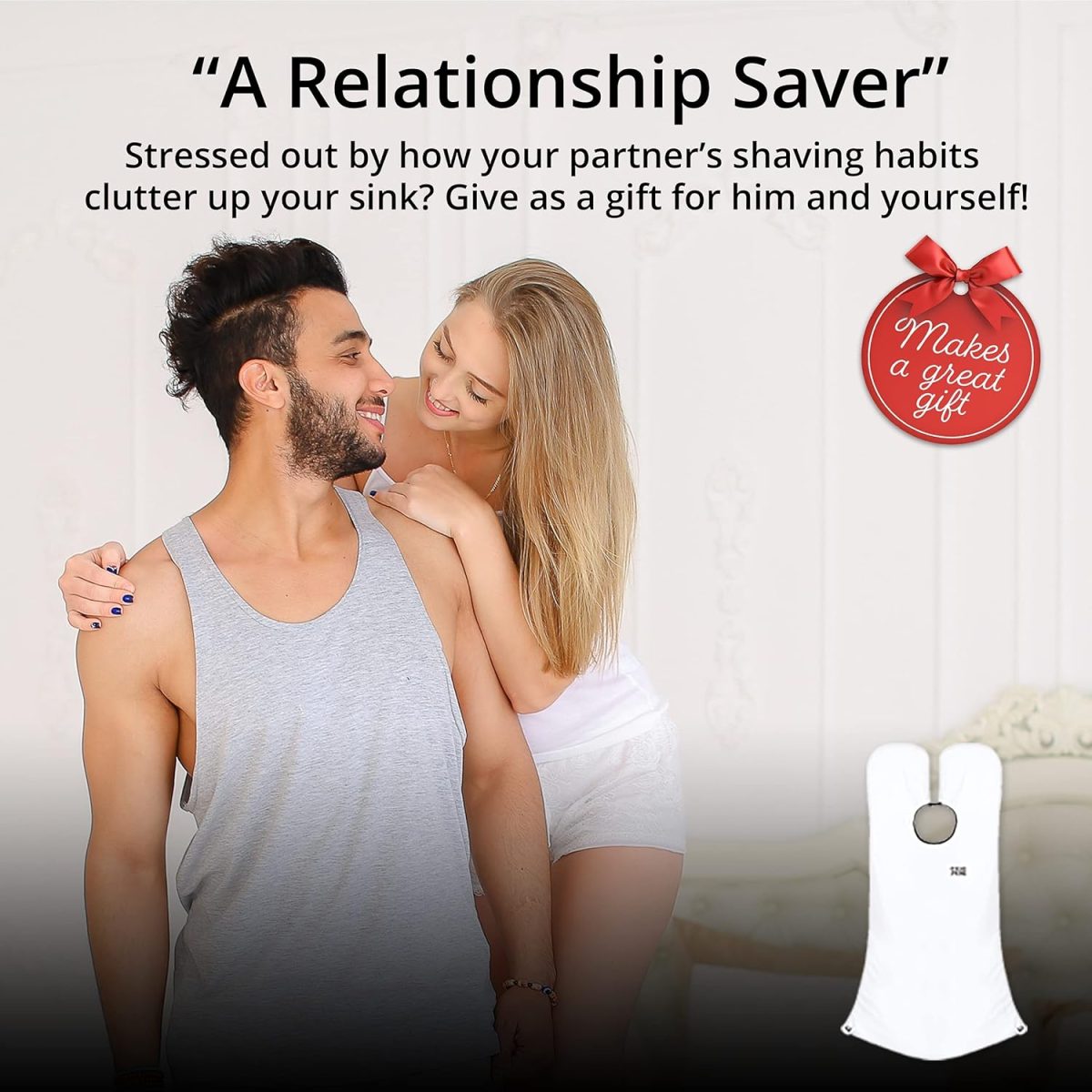 ⁦Beard King Beard Bib Hair Catcher - Mens Apron for Shaving, Shaping, Trimming, Grooming⁩ - الصورة ⁦9⁩