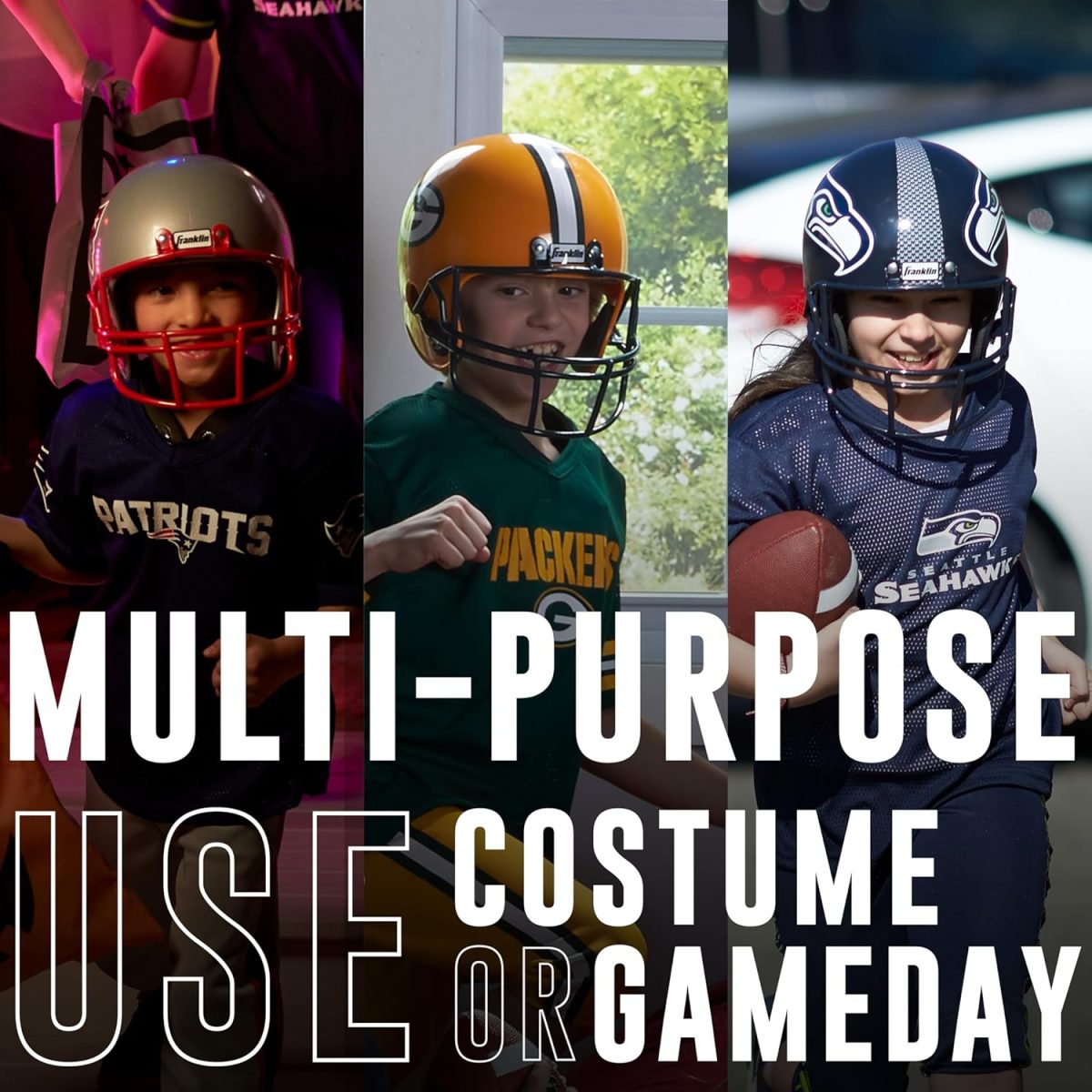 ⁦Franklin Sports NCAA Kids College Football Helmet + Jersey Sets - NCAA Team Uniform Costume Set - Toy Sets - Medium⁩ - الصورة ⁦5⁩