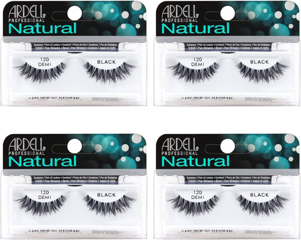 Ardell Natural Lashes False Eyelashes 120 Black (4 pack)