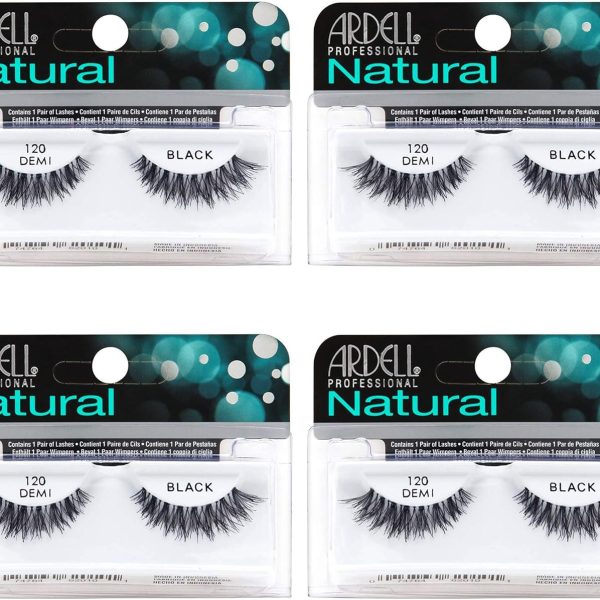 Ardell Natural Lashes False Eyelashes 120 Black (4 pack)