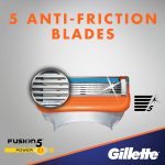 ⁦Gillette Fusion5 Power Men's Razor Blade Refills, 8 Count⁩ - الصورة ⁦4⁩