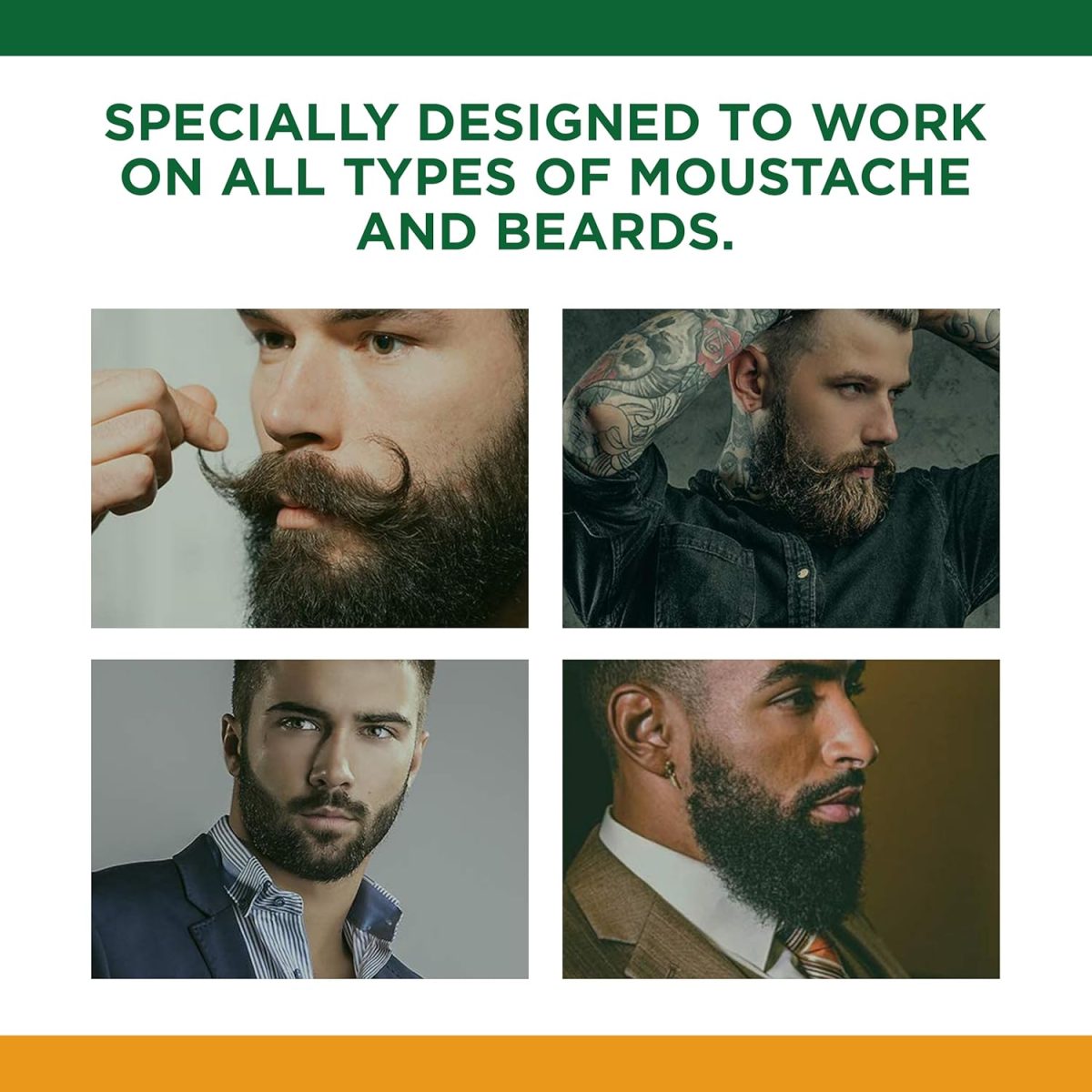 ⁦Clubman Pinaud Mustache Wax for Men – Strong Hold Moustache Wax for Styling, Includes Brush & Comb, Black, 0.5 oz⁩ - الصورة ⁦5⁩