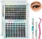 YXC Premium 30D 40D Lash Clusters Cluster Eyelash Extensions 9-16mm with Bond & Seal, Remover, and Tweezer Set - Professional Lash Kit for Flawless, Long-Lasting Lashes